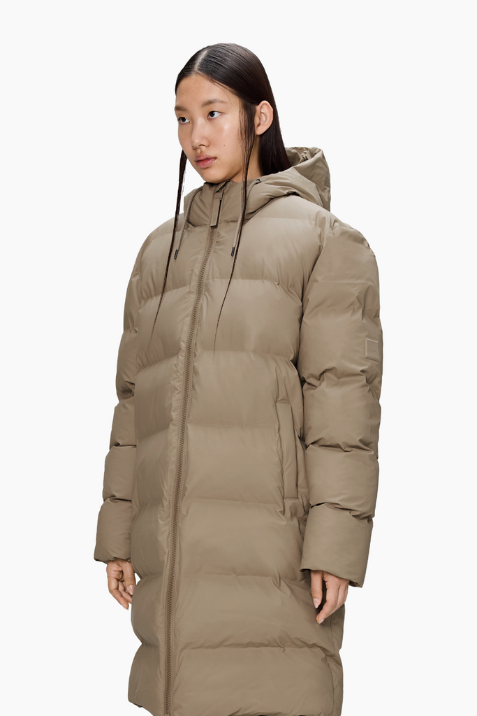 Alta Longer Puffer Jacket W3T4 - Beige - Rains