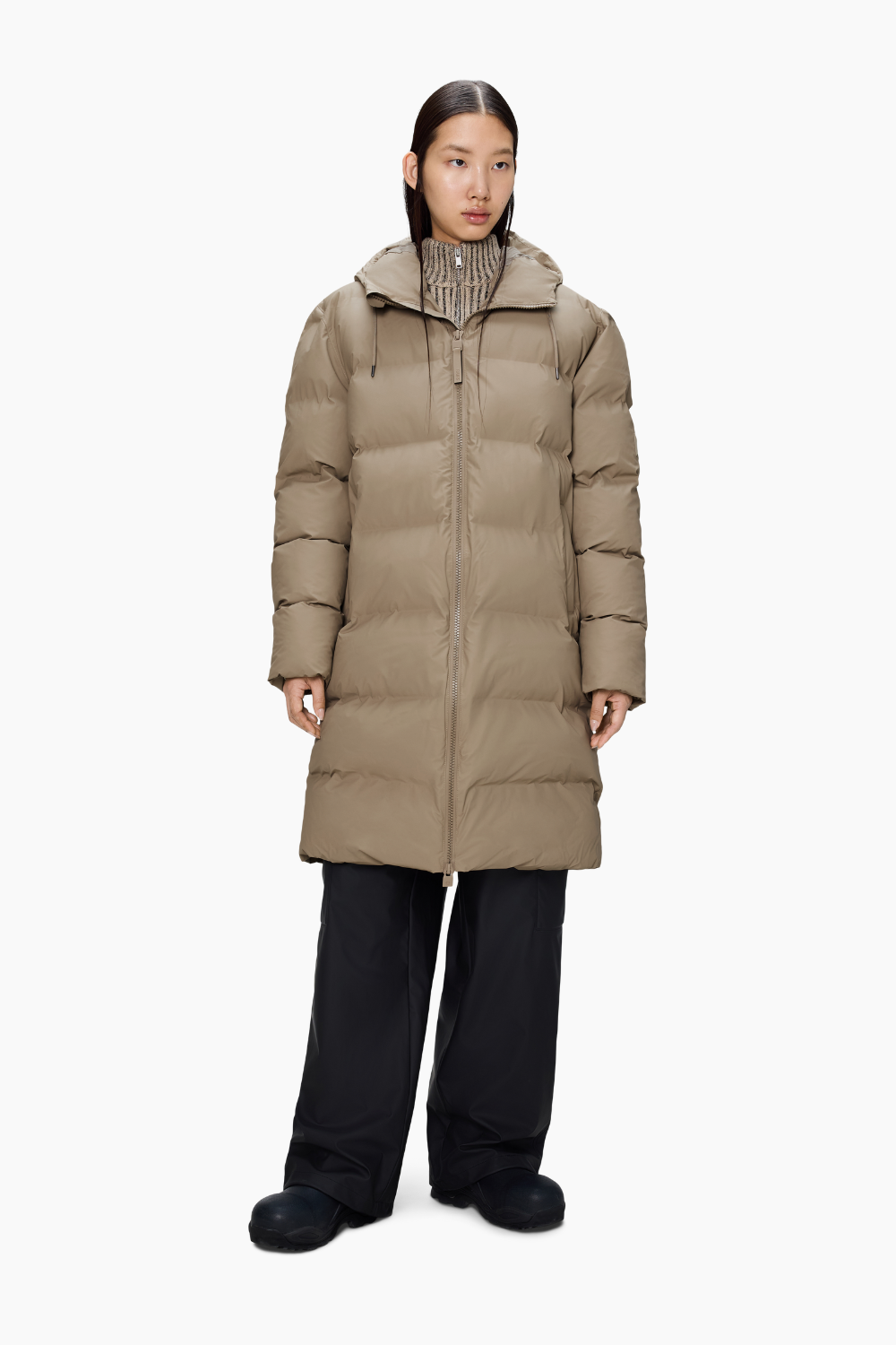 Alta Longer Puffer Jacket W3T4 - Beige - Rains