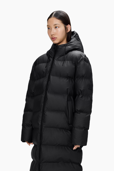 Alta Longer Puffer Jacket W3T4 - Black - Rains