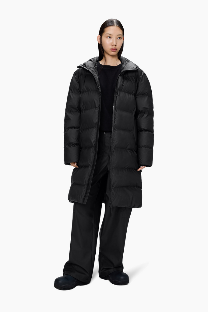 Alta Longer Puffer Jacket W3T4 2025 - Black - Rains