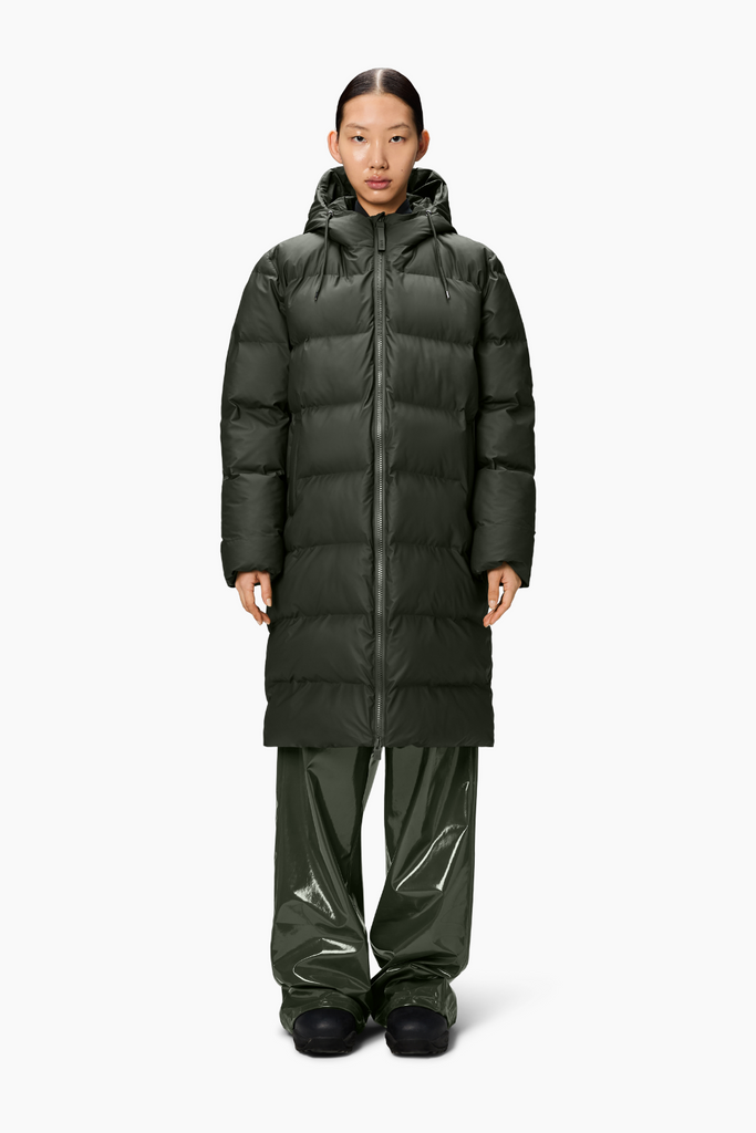 Alta Longer Puffer Jacket W3T4 2025 - Green - Rains