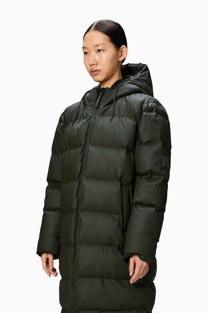 Alta Longer Puffer Jacket W3T4 2025 - Green - Rains