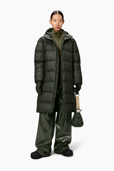 Alta Longer Puffer Jacket W3T4 - Green - Rains