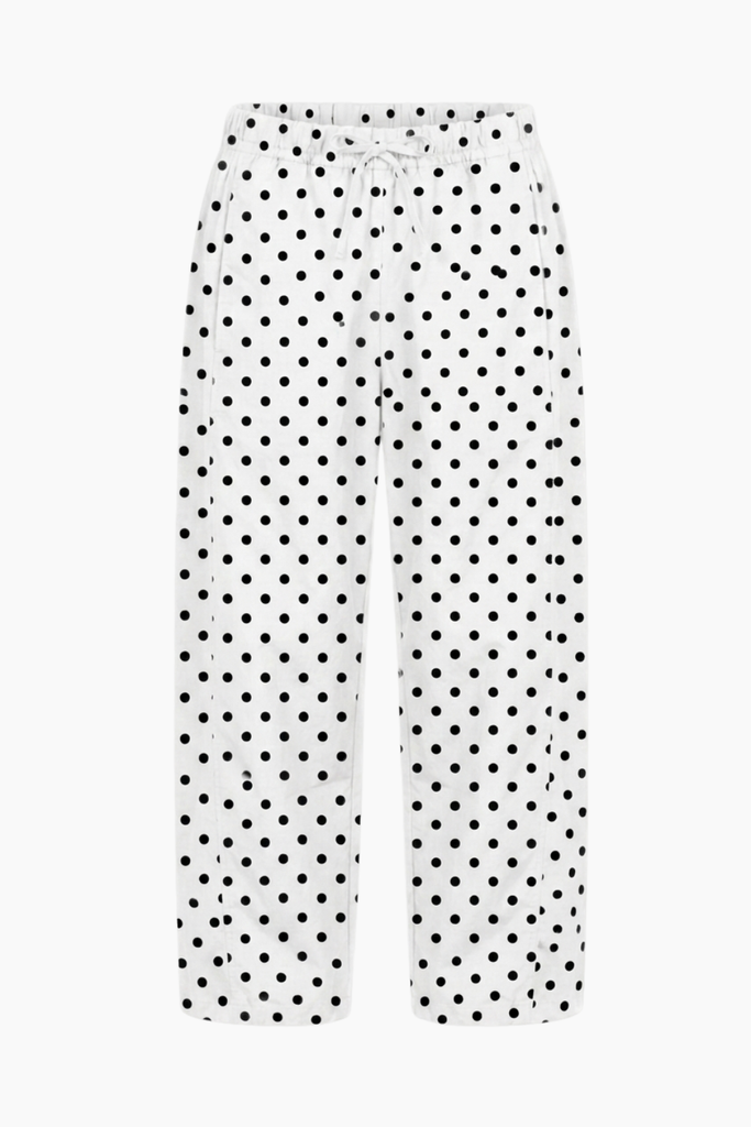 Ankers Balloon Pants - White/Polka Dots - byQNTS