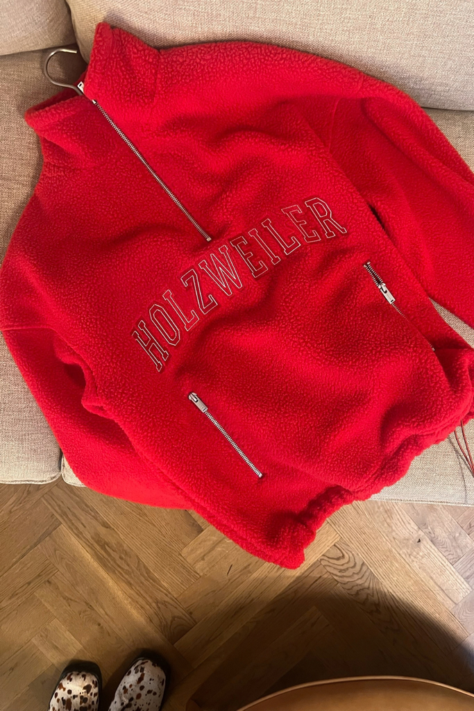 Archie Fleece Half-Zip - Red - Holzweiler