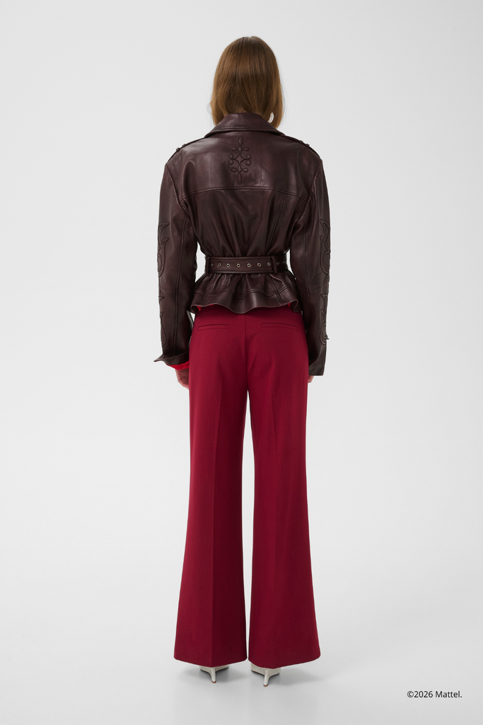 BXGken Biker Jacket - Dark Burgundy - Barbie X Gestuz