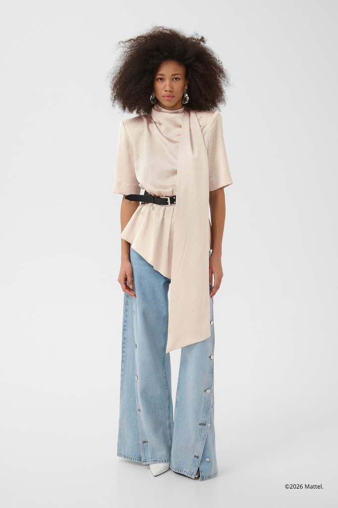 BXGstacie HW Wide Jeans - Vintage Blue Denim - Barbie X Gestuz