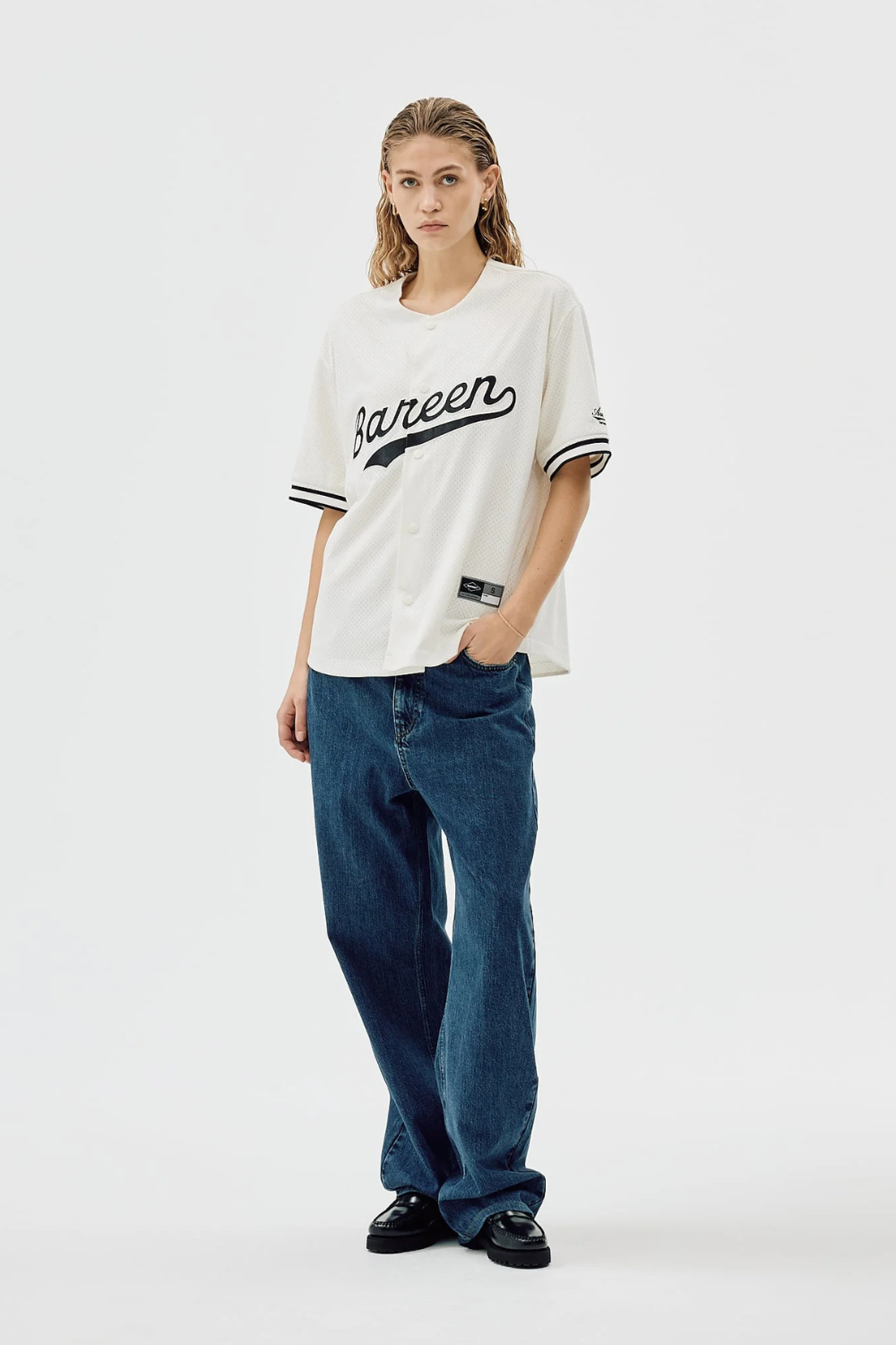 Baseball Jersey - White - bareen
