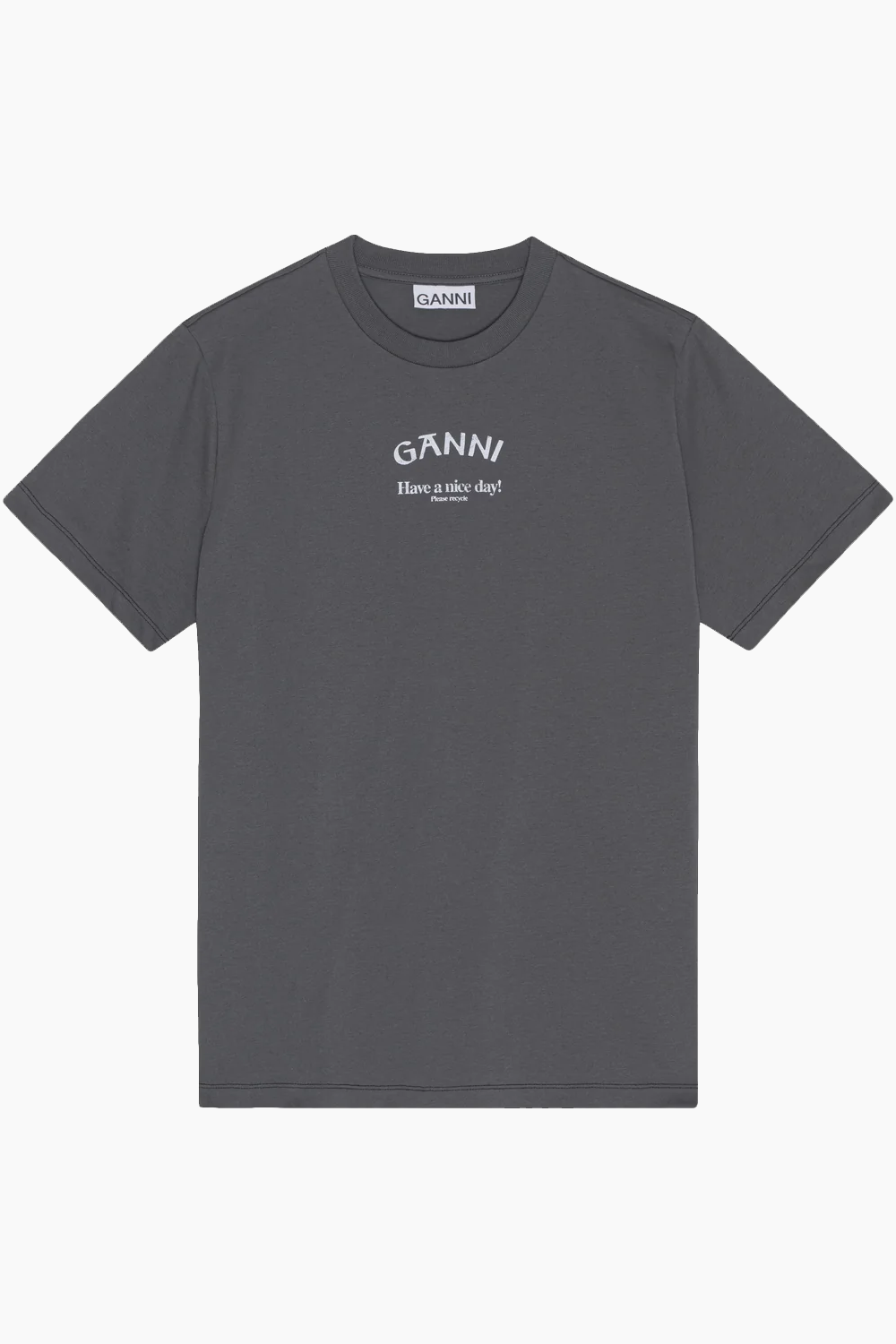 Basic Jersey GANNI Relaxed T-shirt T3590 - Volcanic Ash - GANNI