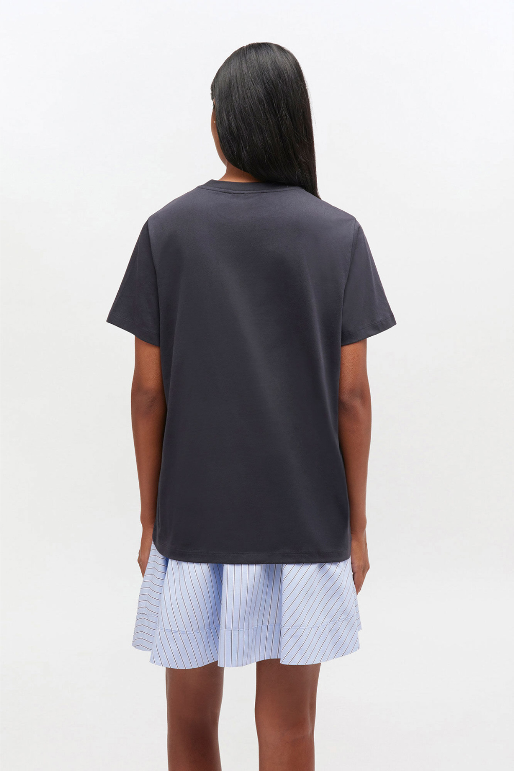 Basic Cotton Jersey Neon Puppy Relaxed T-Shirt T4333 - Phantom - GANNI-3