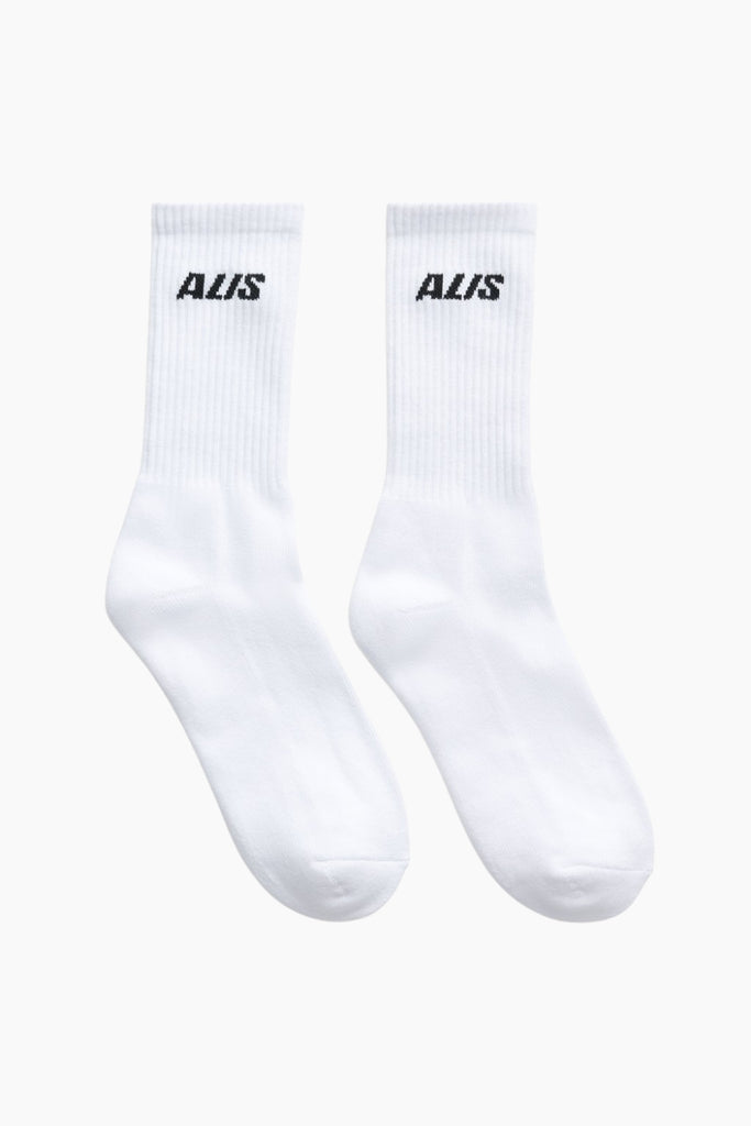 Birdy Essential Socks w/ Logo - White - ALIS