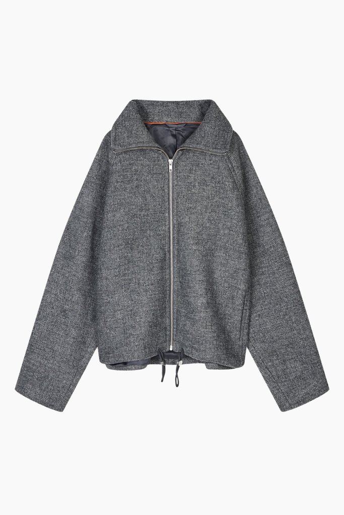 Bond Wool Lotta Jacket - Dark Grey Melange - Mads Nørgaard