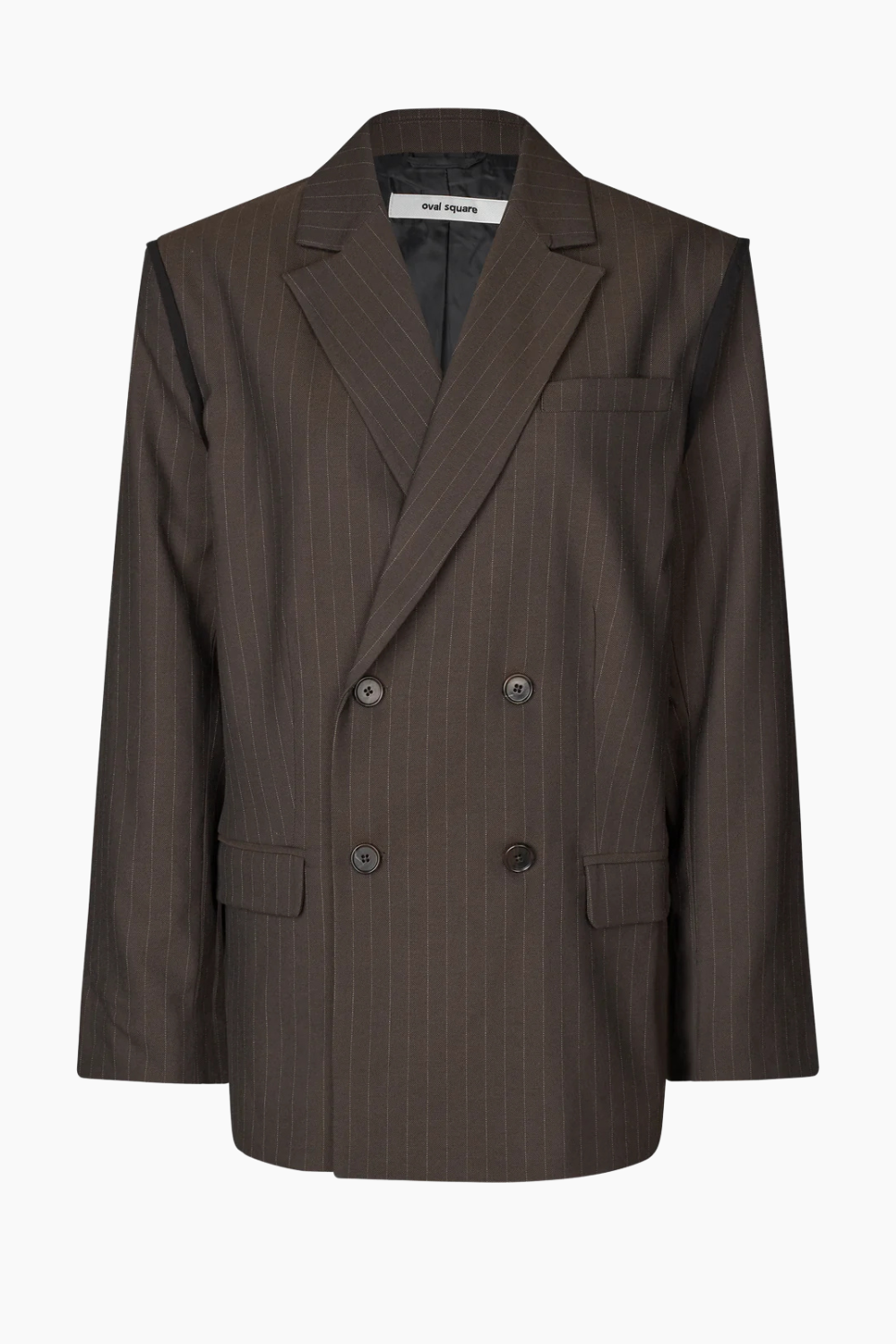 Bonnie Blazer - Dark Brown Pinstripe - Oval Square