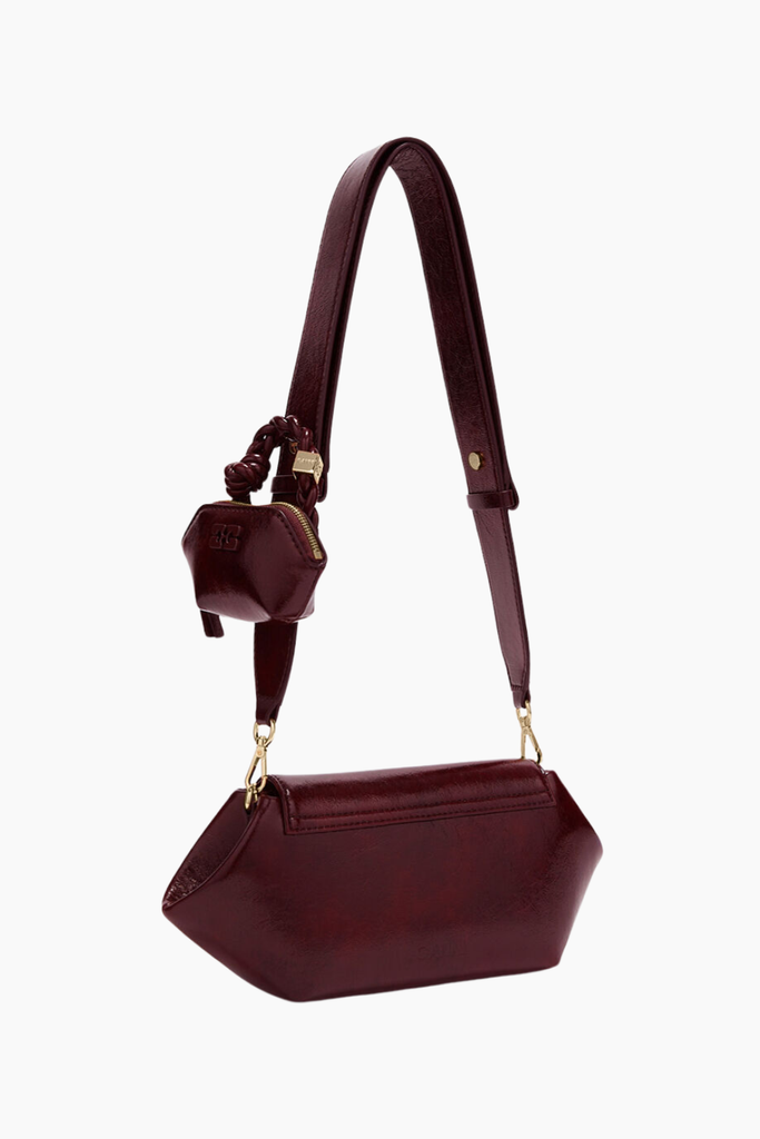 Bou East/West Deep Shine - Burgundy - GANNI
