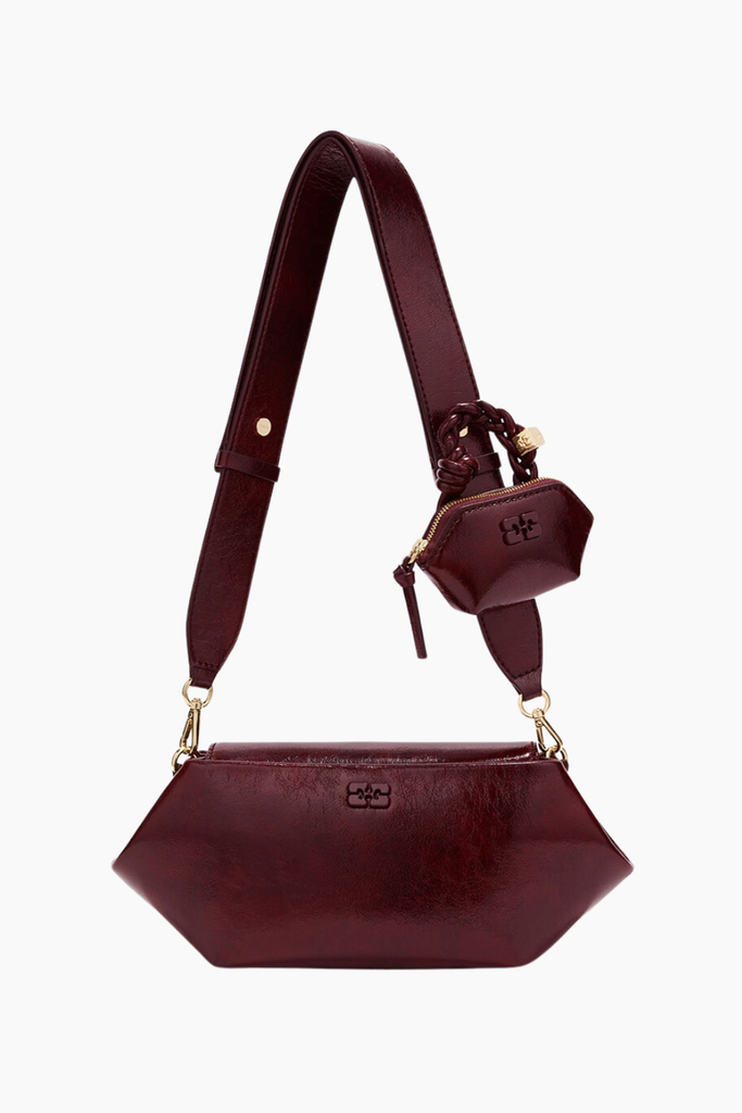 Bou East/West Deep Shine - Burgundy - GANNI
