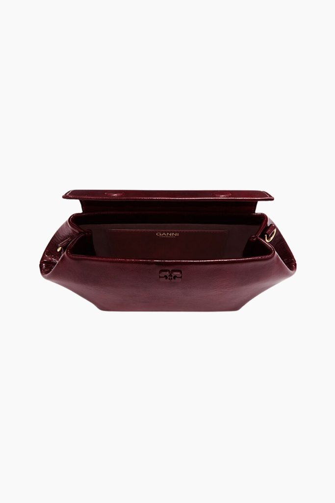 Bou East/West Deep Shine - Burgundy - GANNI