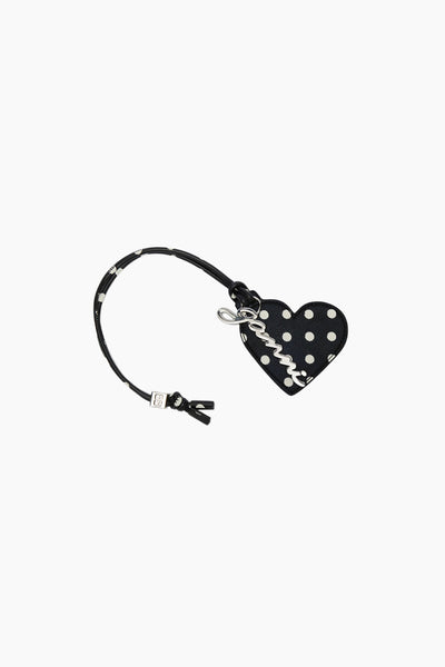 Bou Heart Mirror Printed B3010036 - Black - GANNI