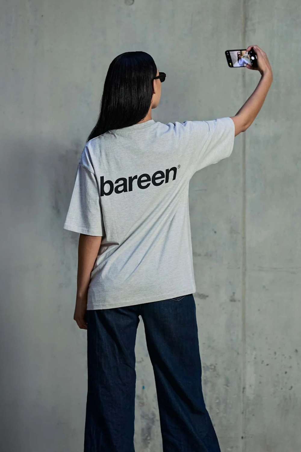 Box Fit Heavy Logo - Cloudy Grey - bareen