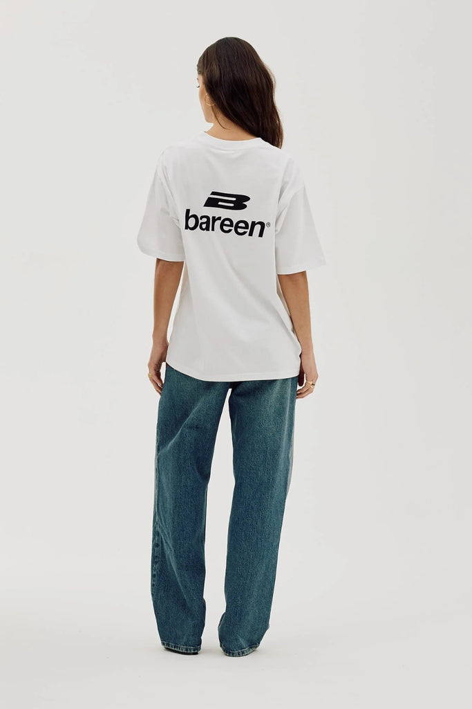 Box Fit T-Shirt Logo - White - bareen