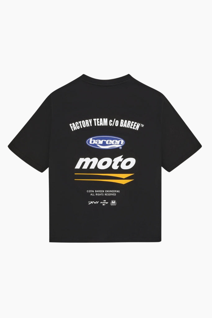 Box Fit T-shirt Moto - Black - bareen
