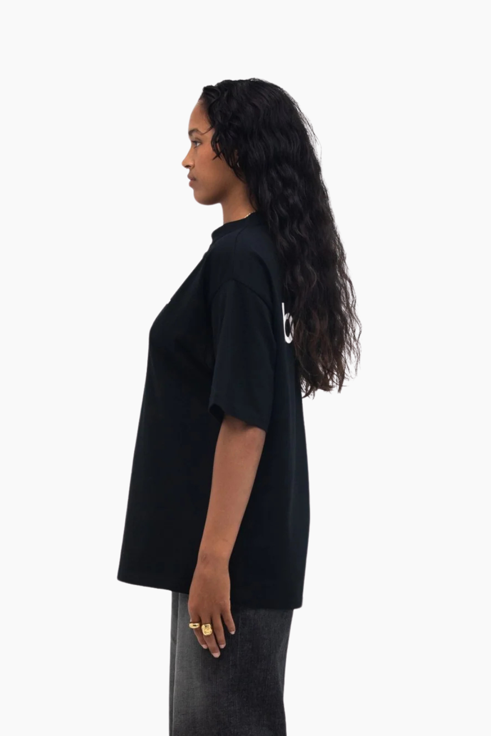 Box Fit Shirt Logo - Black - bareen-3