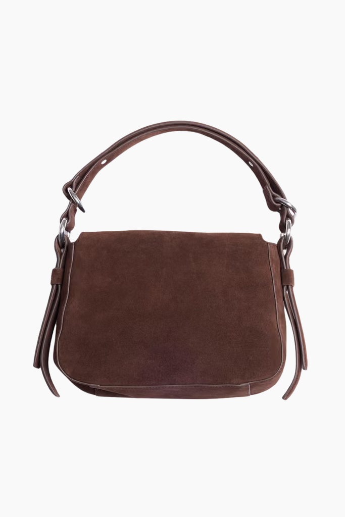 Bud Midi Suede Bag - Dk Brown - Holzweiler