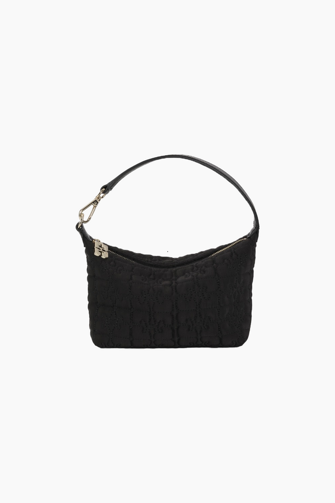 Butterfly Small Pouch Satin A5222 - Black - GANNI