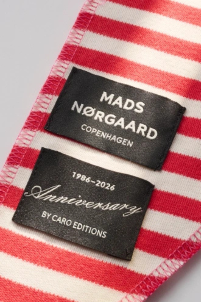 Caro Scarf - Stripe Red/White - Mads Nørgaard