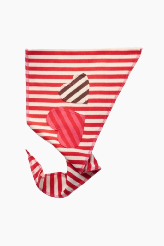 Caro Scarf - Stripe Red/White - Mads Nørgaard