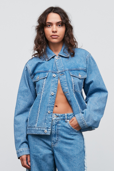 Classic Denim Gaia Jacket - Mid Blue Denim - Mads Nørgaard