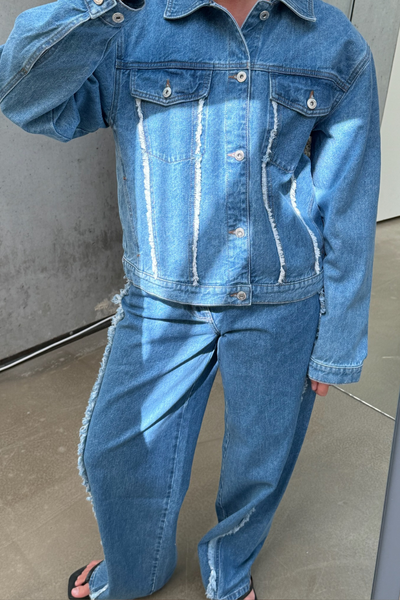 Classic Denim Gaia Jacket - Mid Blue Denim - Mads Nørgaard
