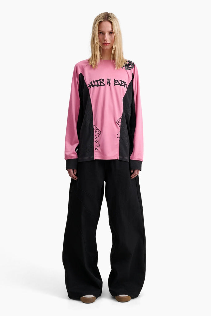 Coen Long Sleeve 2-layer Jersey - Black/Pink - ALIS