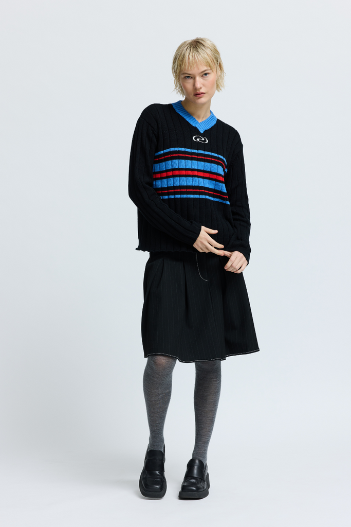 CollinRS Knit Pullover - Multi Black - Résumé