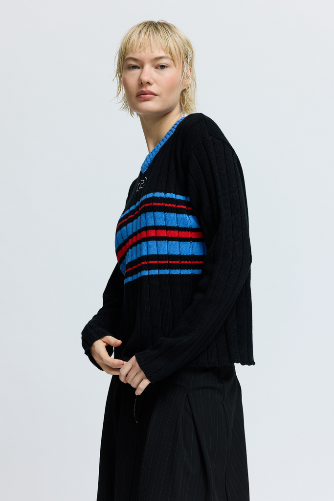 CollinRS Knit Pullover - Multi Black - Résumé