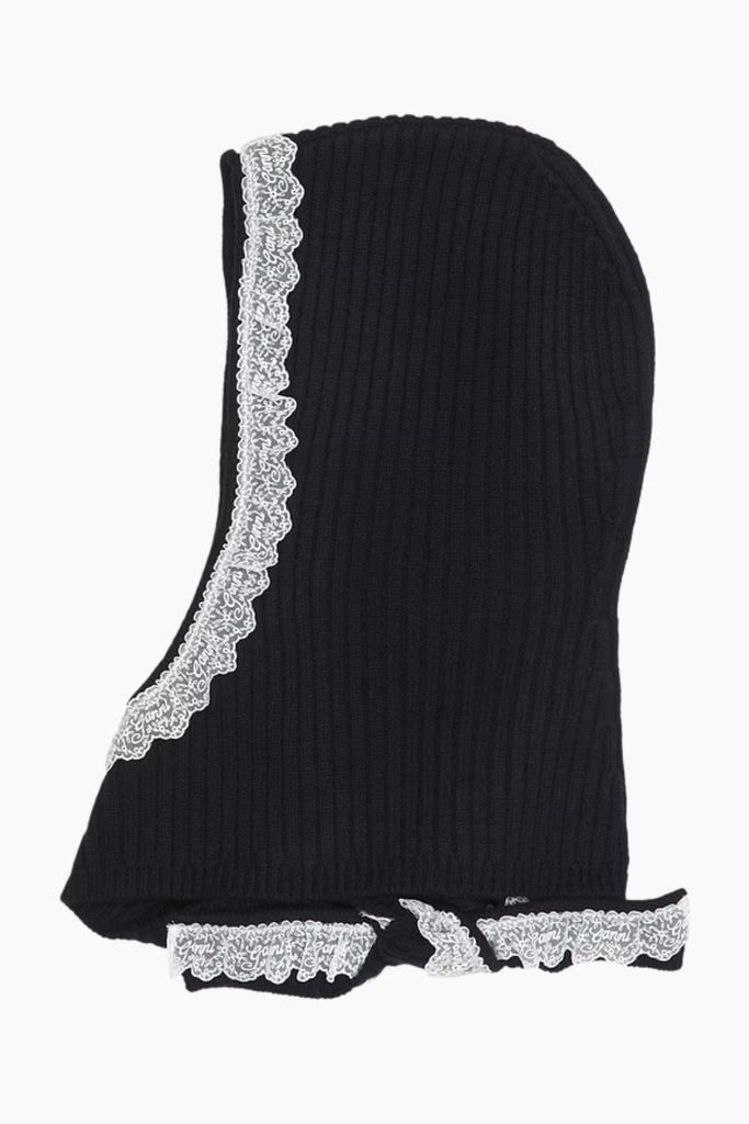 Compact Wool Balaclava Lace - Sky Captain - GANNI