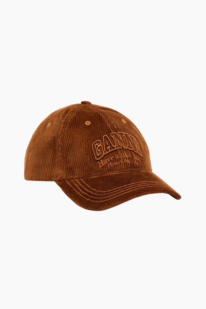 Corduroy Ganni Cap - Tortoise Shell - GANNI