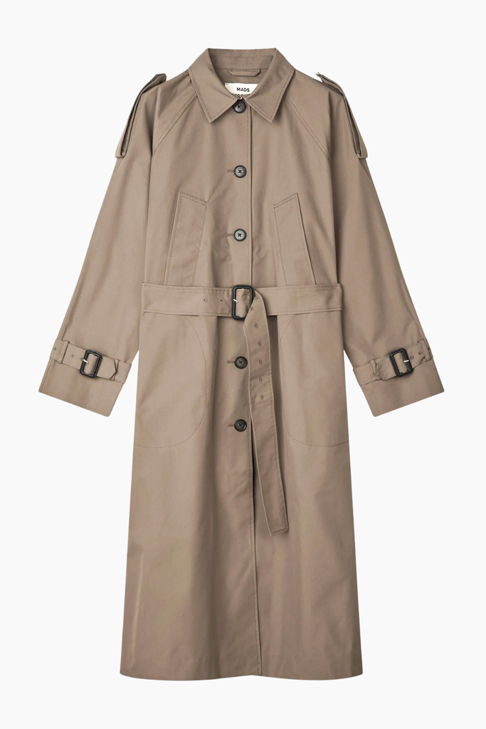 Cotton Pol Benley Trench Coat - Walnut - Mads Nørgaard