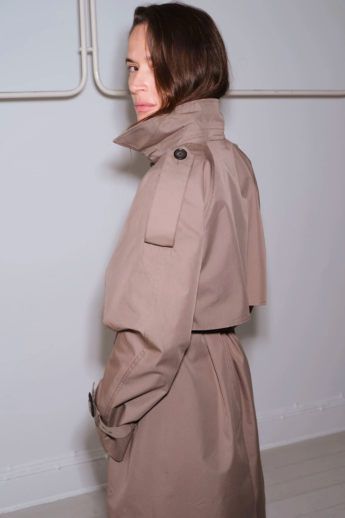 Cotton Pol Benley Trench Coat - Walnut - Mads Nørgaard