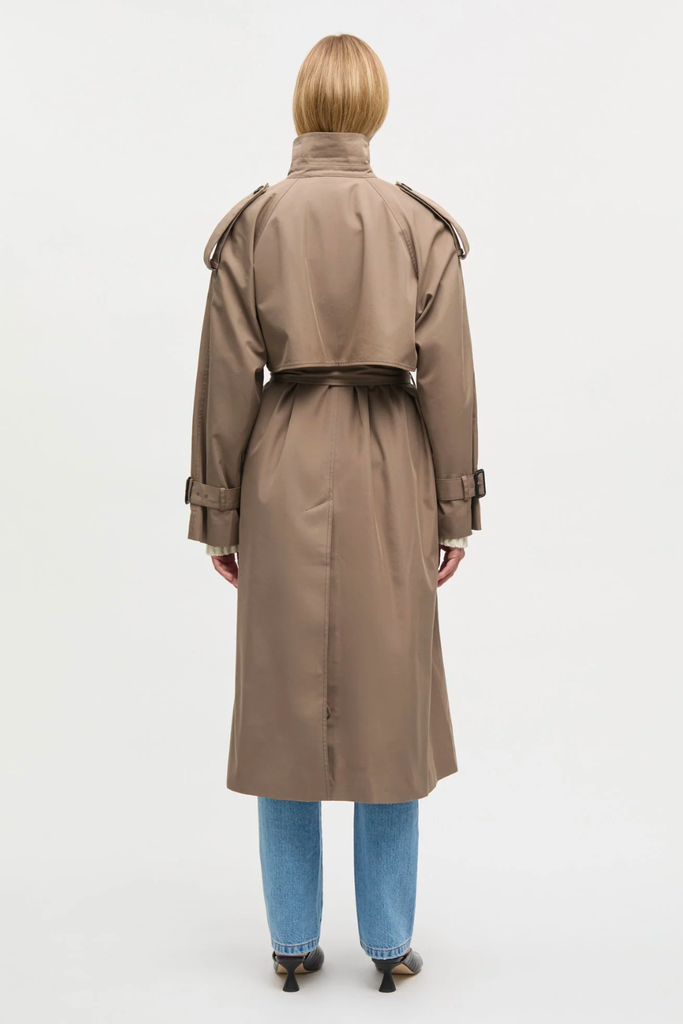 Cotton Pol Benley Trench Coat - Walnut - Mads Nørgaard