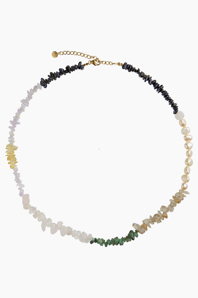 Crispy Coast Necklace - Pacific Colors With Pearls & Gemstones - Stine A