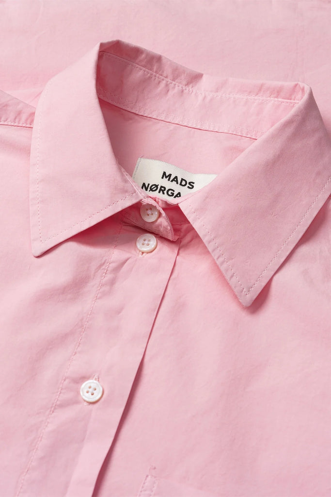 Crispy Poplin Carol Shirt - Icy Pink - Mads Nørgaard