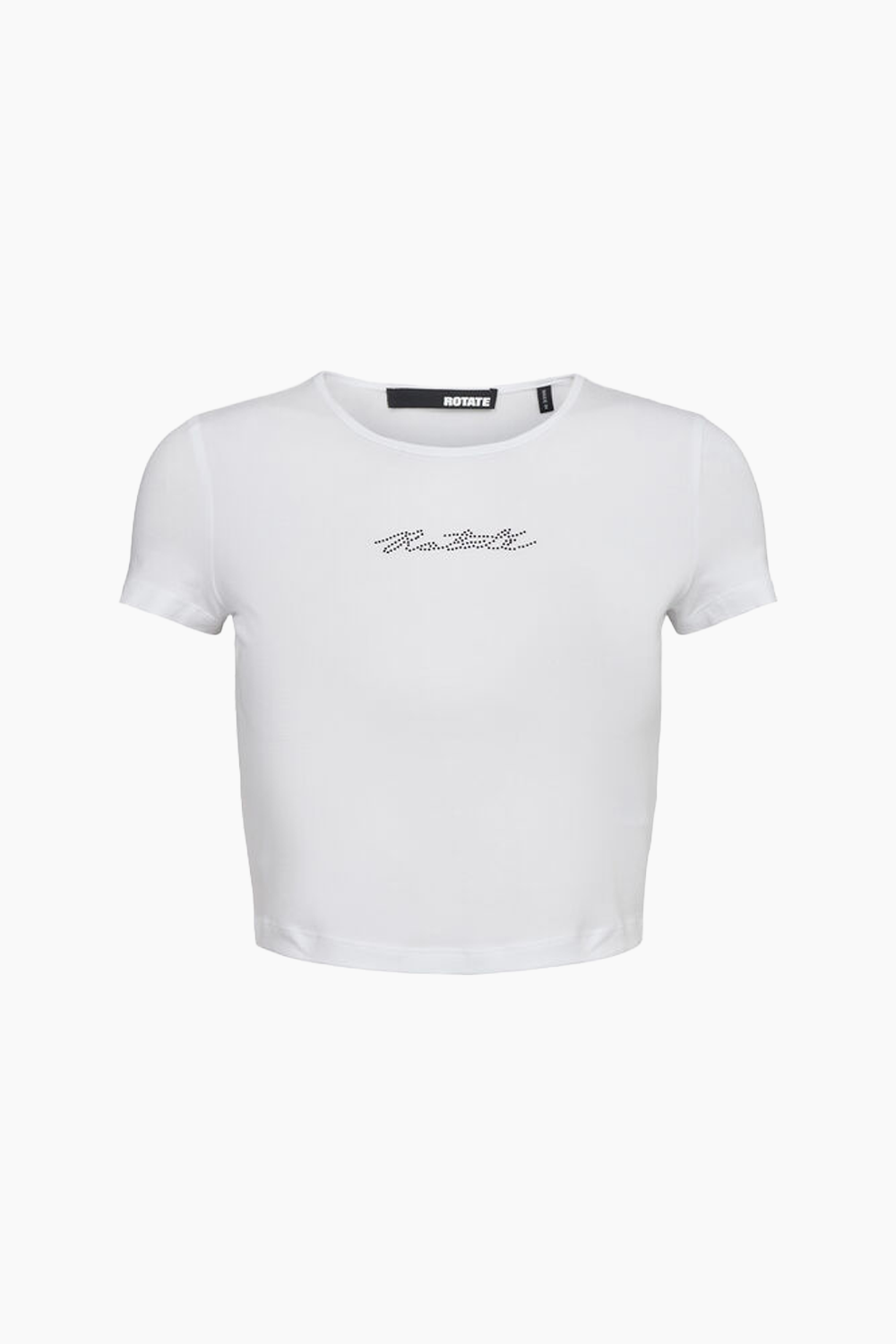 Cropped T-shirt - Bright White - ROTATE