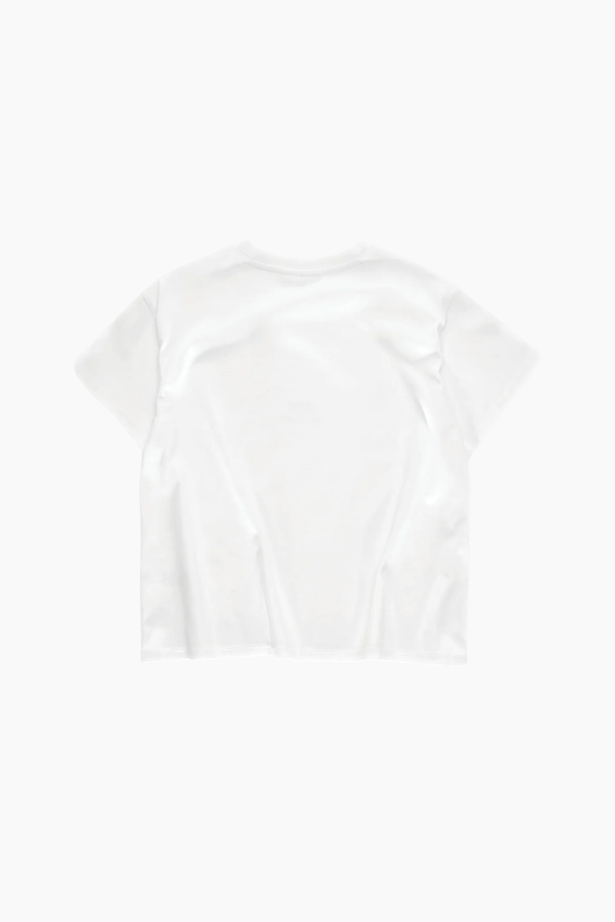 Cropped Women's Tee - White - Bareen