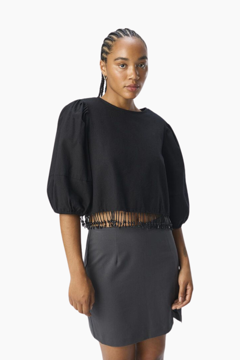 Objfreja 2/4 Cropped Top 136 - Black - Object