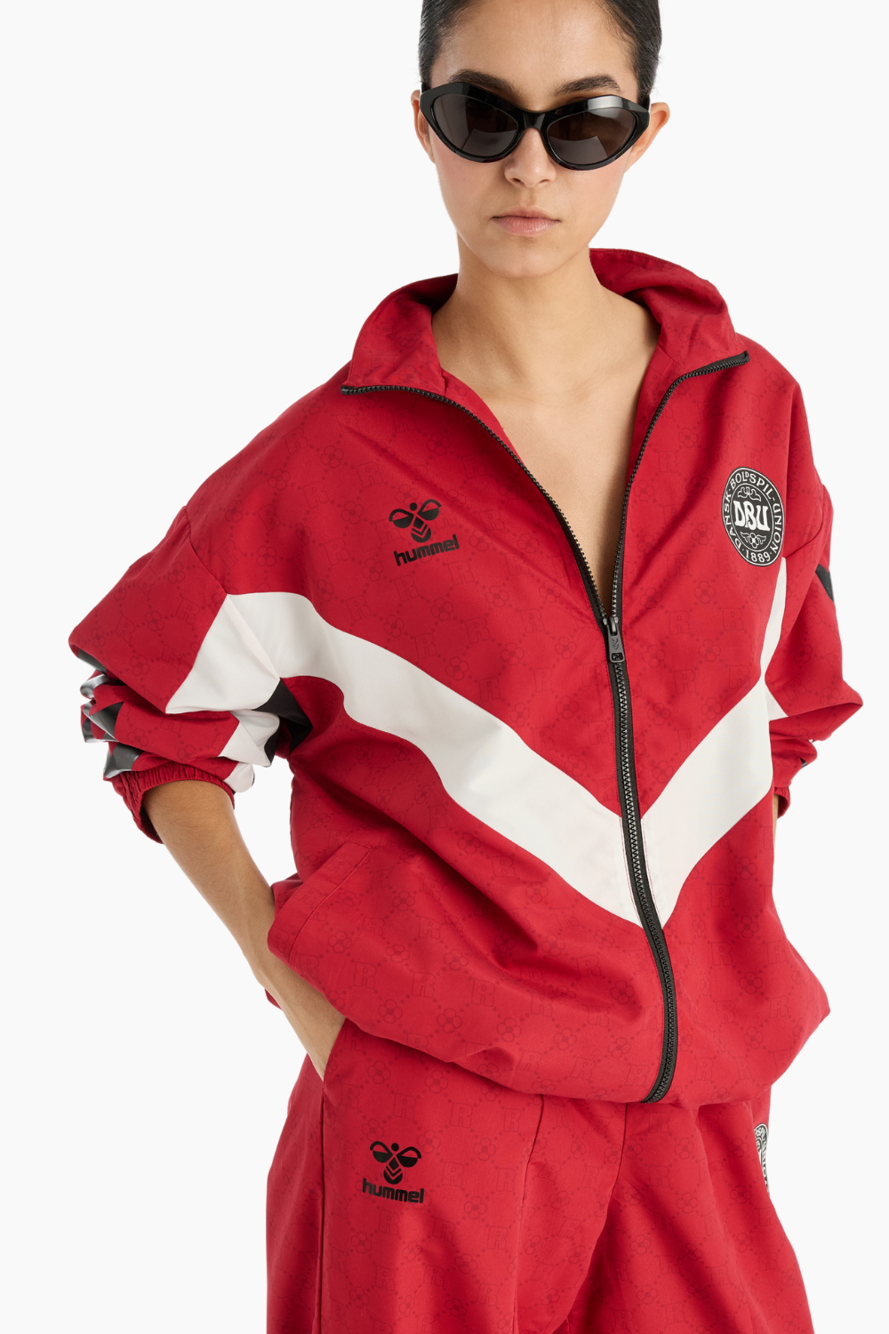 DBU ROTATE Tracksuit Jacket - Tango Red - ROTATE x Hummel-4