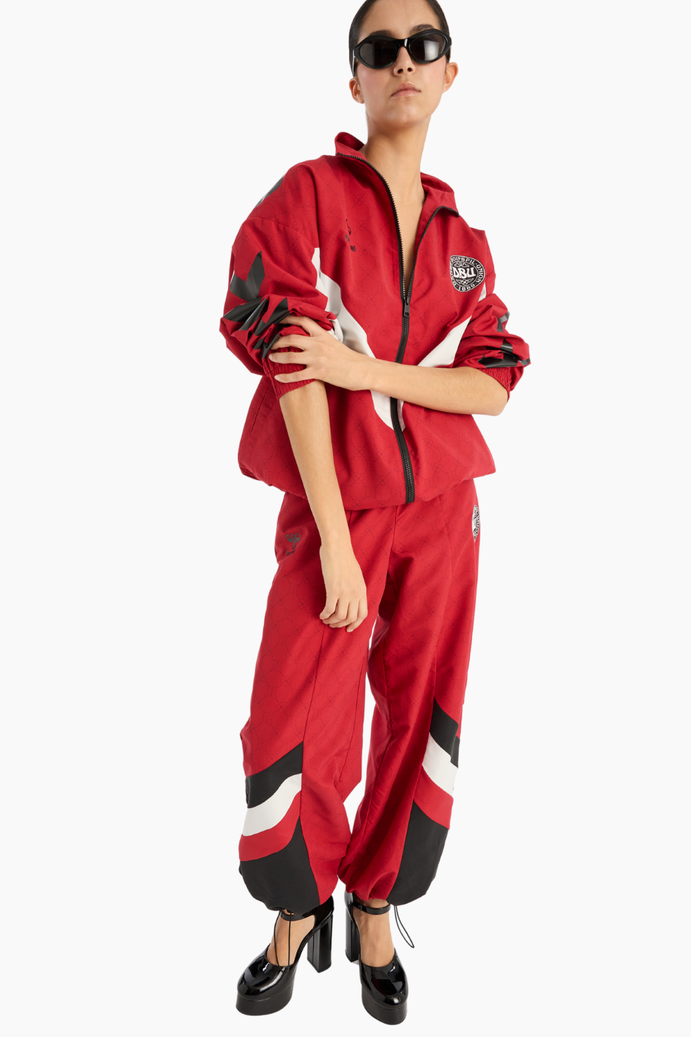 DBU ROTATE Tracksuit Jacket - Tango Red - ROTATE x Hummel-6