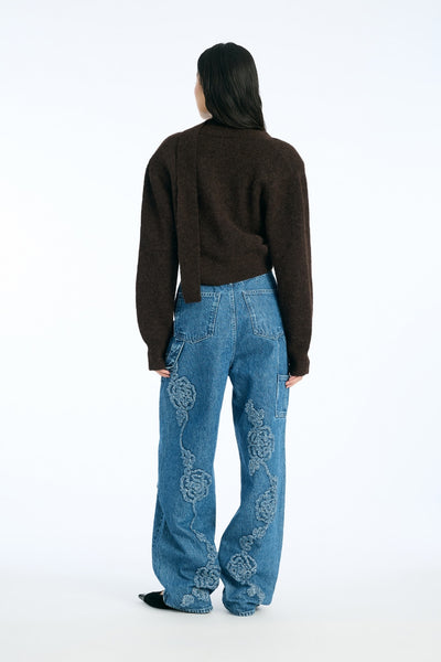 Denim Boyfriend Jeans - Medium Blue Denim - Rotate