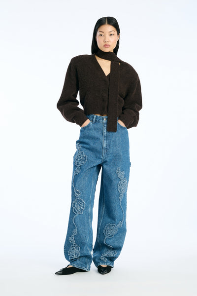 Denim Boyfriend Jeans - Medium Blue Denim - Rotate