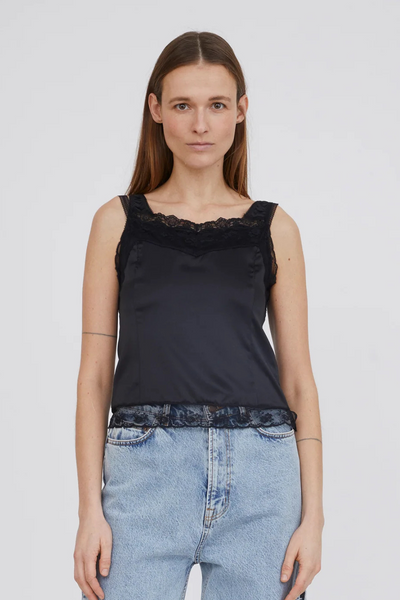 Double Lace Top - Black - H2O Fagerholt-6