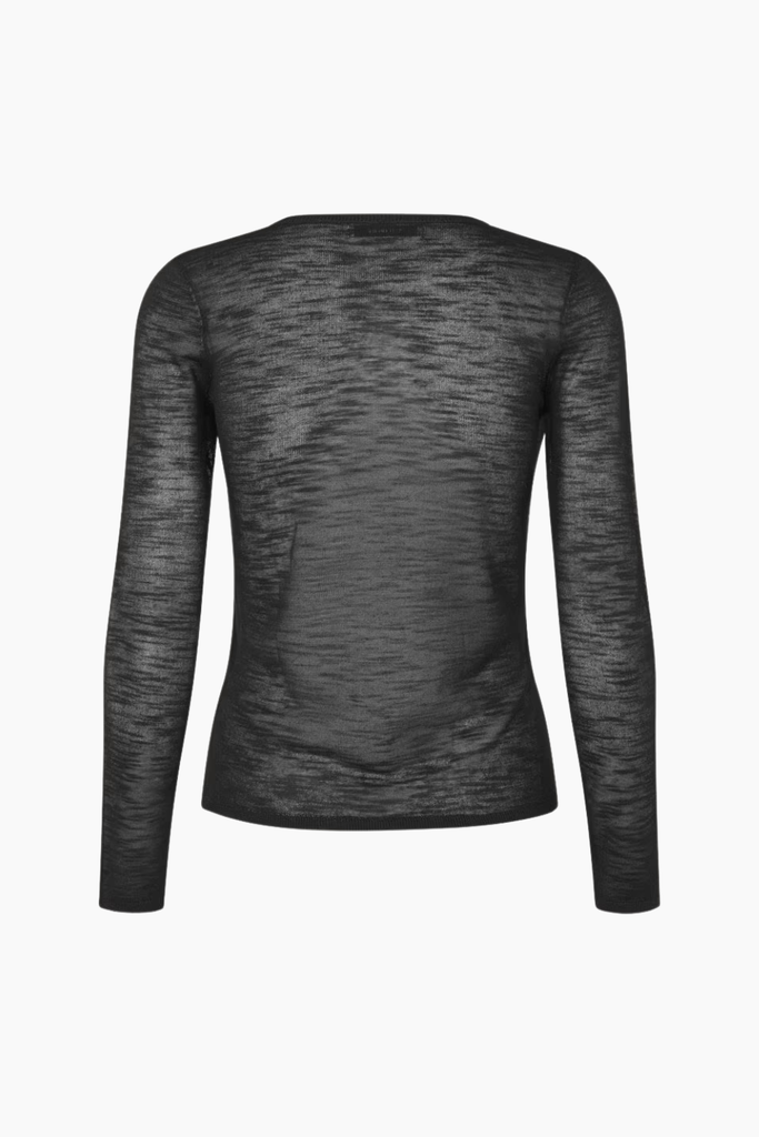 Drama Knit Blouse - Black - Oval Square